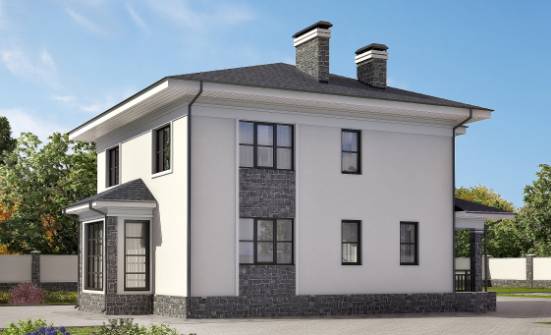 155-011-П Проект двухэтажного дома, скромный домик из керамзитобетонных блоков Новозыбков | Проекты домов от House Expert