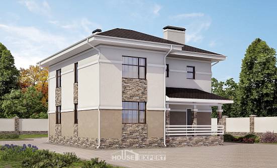 150-014-П Проект двухэтажного дома, недорогой дом из пеноблока Карачев | Проекты домов от House Expert