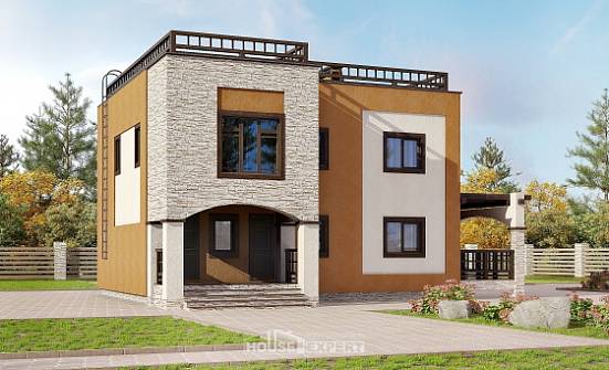 150-010-Л Проект двухэтажного дома, простой домик из кирпича Брянск | Проекты домов от House Expert