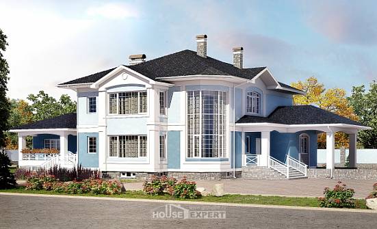 620-001-П Проект трехэтажного дома и гаражом, просторный дом из блока Унеча | Проекты домов от House Expert