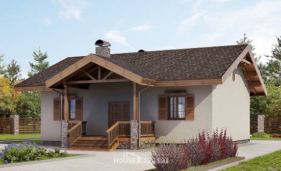 090-002-Л Проект одноэтажного дома, бюджетный коттедж из кирпича Брянск | Проекты домов от House Expert