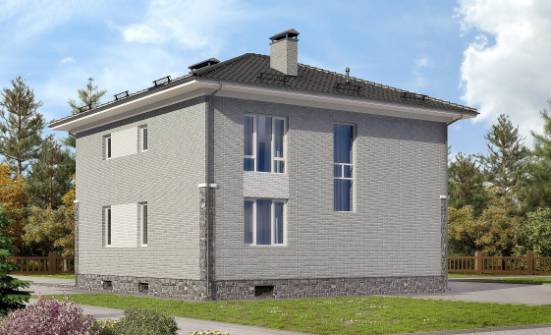 275-004-П Проект трехэтажного дома, гараж, современный дом из кирпича Новозыбков | Проекты домов от House Expert