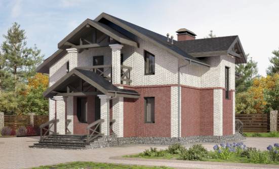 160-014-Л Проект двухэтажного дома, экономичный загородный дом из блока Карачев | Проекты домов от House Expert
