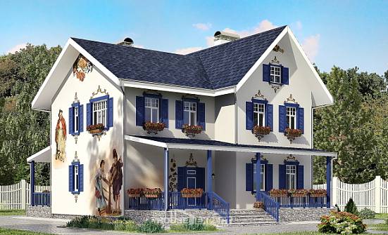 180-003-П Проект двухэтажного дома, уютный загородный дом из кирпича Стародуб | Проекты домов от House Expert