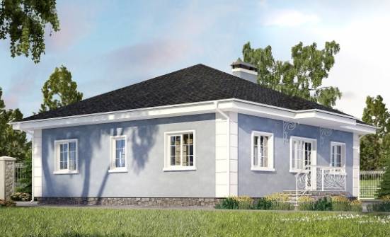 100-001-П Проект одноэтажного дома, экономичный дом из газосиликатных блоков Унеча | Проекты домов от House Expert