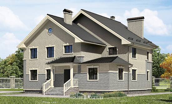 300-004-П Проект двухэтажного дома, красивый загородный дом из поризованных блоков Карачев | Проекты домов от House Expert