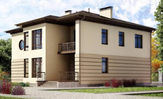 300-006-П Проект двухэтажного дома, гараж, просторный загородный дом из кирпича Унеча | Проекты домов от House Expert