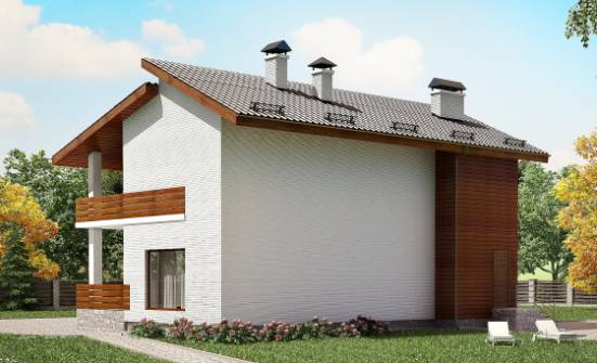 180-009-П Проект двухэтажного дома с мансардным этажом, современный дом из кирпича Жуковка | Проекты домов от House Expert