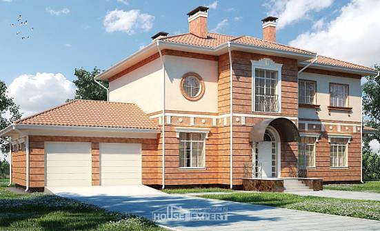 285-001-Л Проект двухэтажного дома и гаражом, огромный домик из кирпича Стародуб | Проекты домов от House Expert