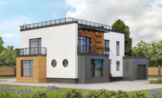260-002-П Проект двухэтажного дома, гараж, просторный дом из газосиликатных блоков Карачев | Проекты домов от House Expert