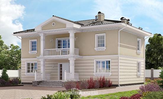 210-005-Л Проект двухэтажного дома, просторный загородный дом из бризолита Унеча | Проекты домов от House Expert