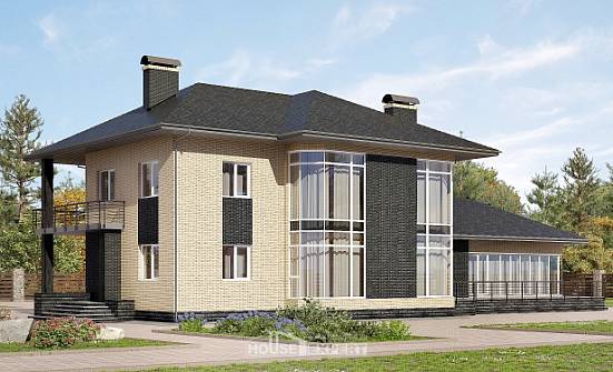 305-003-Л Проект двухэтажного дома, уютный загородный дом из керамзитобетонных блоков Стародуб | Проекты домов от House Expert