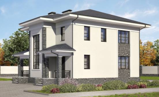 155-011-П Проект двухэтажного дома, скромный домик из керамзитобетонных блоков Новозыбков | Проекты домов от House Expert