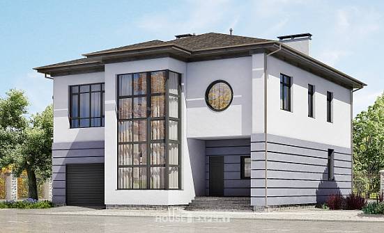 300-006-Л Проект двухэтажного дома, гараж, большой коттедж из кирпича Стародуб | Проекты домов от House Expert