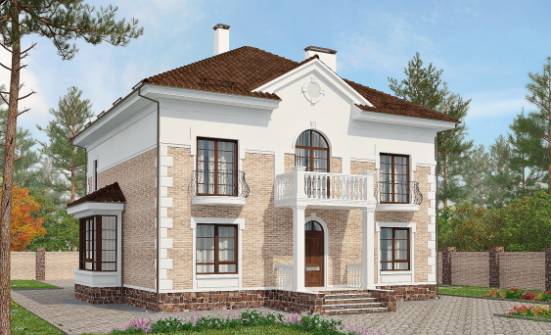 220-008-П Проект двухэтажного дома, просторный загородный дом из кирпича Жуковка | Проекты домов от House Expert