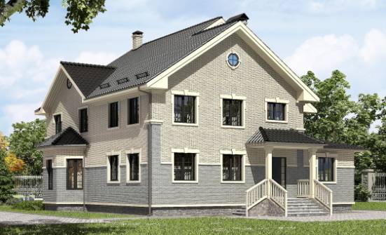 300-004-П Проект двухэтажного дома, красивый загородный дом из поризованных блоков Карачев | Проекты домов от House Expert