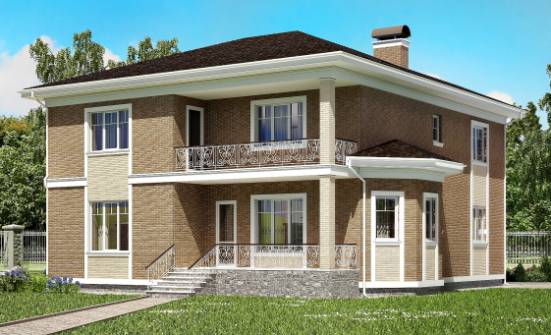 335-002-П Проект двухэтажного дома, гараж, огромный коттедж из кирпича Клинцы | Проекты домов от House Expert