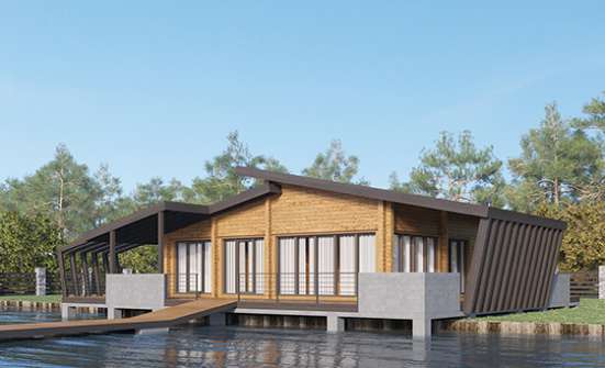100-007-П Проект бани из бревен Унеча | Проекты одноэтажных домов от House Expert