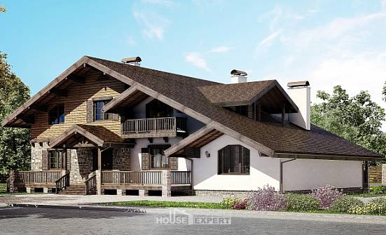 320-002-П Проект двухэтажного дома с мансардой, огромный коттедж из кирпича Унеча | Проекты домов от House Expert