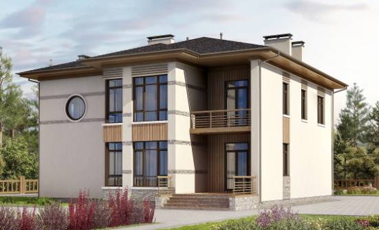 345-001-П Проект двухэтажного дома, большой дом из твинблока Карачев | Проекты домов от House Expert