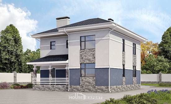 150-014-Л Проект двухэтажного дома, бюджетный коттедж из пеноблока Дятьково | Проекты домов от House Expert