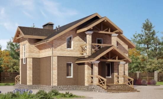 160-014-П Проект двухэтажного дома, бюджетный загородный дом из бризолита Дятьково | Проекты домов от House Expert