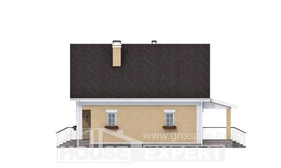130-004-П Проект двухэтажного дома мансардный этаж, компактный дом из бризолита, Клинцы