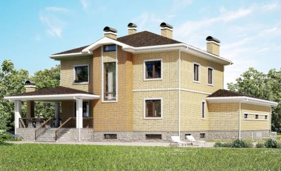 350-002-Л Проект трехэтажного дома, гараж, большой дом из кирпича, Дятьково