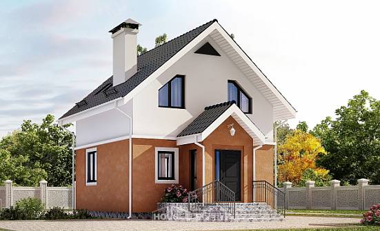 070-001-Л Проект двухэтажного дома мансардный этаж, дешевый домик из твинблока Брянск | Проекты домов от House Expert