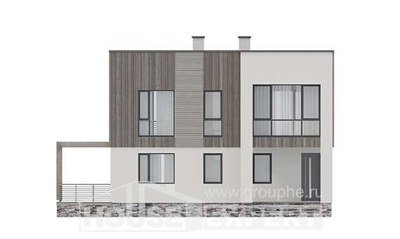 150-017-П Проект двухэтажного дома, бюджетный коттедж из пеноблока, Карачев