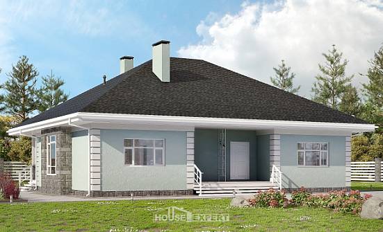 135-003-Л Проект одноэтажного дома, бюджетный дом из бризолита, Жуковка