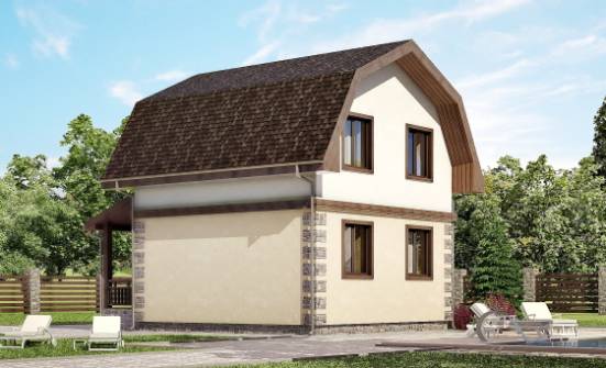 070-004-П Проект двухэтажного дома с мансардой, доступный домик из теплоблока Карачев | Проекты домов от House Expert