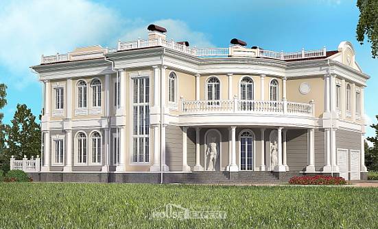 505-001-П Проект двухэтажного дома, гараж, просторный домик из поризованных блоков Карачев | Проекты домов от House Expert