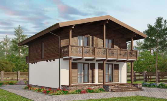 150-016-Л Проект двухэтажного дома мансардный этаж, доступный загородный дом из бризолита, Новозыбков