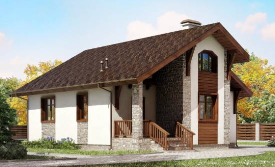 080-002-Л Проект одноэтажного дома, простой загородный дом из арболита, Жуковка