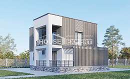150-017-П Проект двухэтажного дома, недорогой коттедж из арболита, Карачев