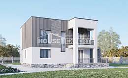 150-017-П Проект двухэтажного дома, классический загородный дом из арболита, Брянск