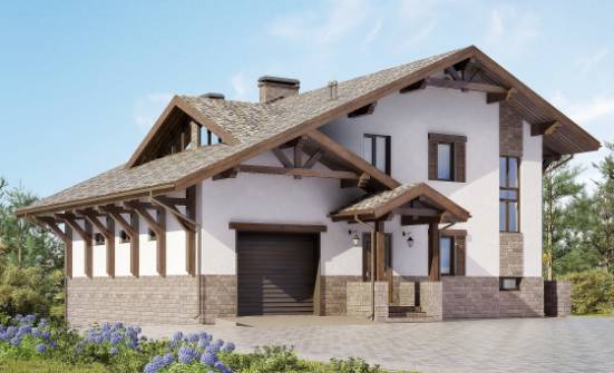 305-002-П Проект трехэтажного дома с мансардой, огромный загородный дом из кирпича, Жуковка