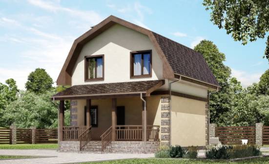 070-004-П Проект двухэтажного дома с мансардой, доступный домик из теплоблока Карачев | Проекты домов от House Expert