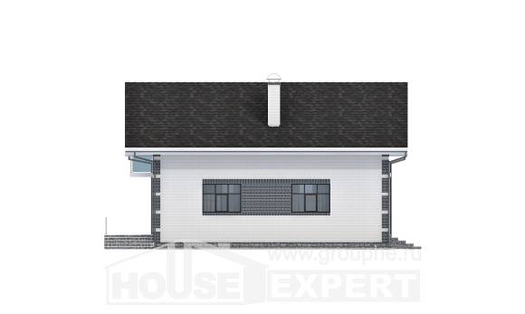 180-001-П Проект двухэтажного дома с мансардой и гаражом, бюджетный домик из арболита, Дятьково