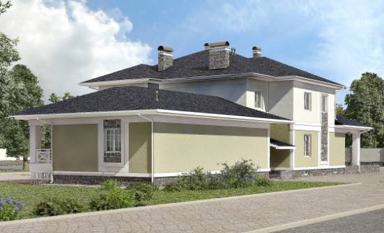 620-001-Л Проект трехэтажного дома и гаражом, просторный дом из арболита, Унеча