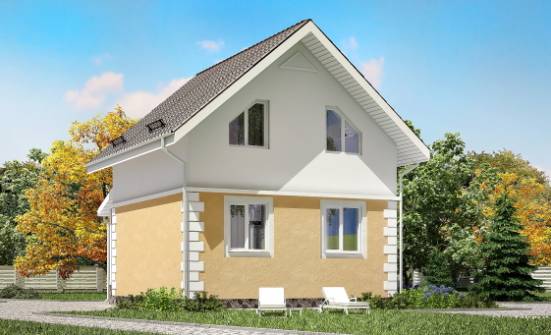 070-002-П Проект двухэтажного дома мансардой, простой дом из пеноблока Карачев | Проекты домов от House Expert
