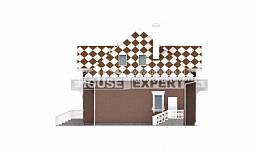 155-003-Л Проект двухэтажного дома мансардный этаж и гаражом, бюджетный дом из керамзитобетонных блоков, Жуковка