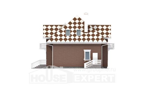 155-003-Л Проект двухэтажного дома мансардный этаж и гаражом, бюджетный дом из керамзитобетонных блоков, Жуковка