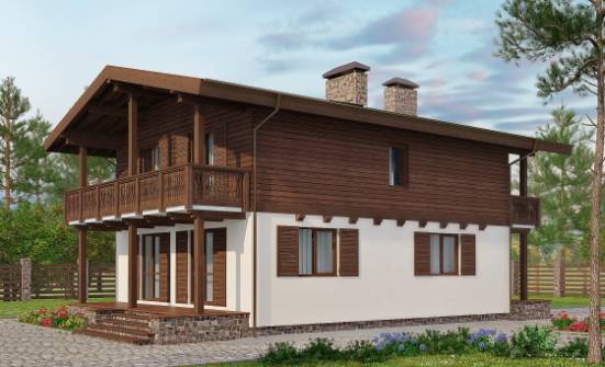 150-016-Л Проект двухэтажного дома мансардный этаж, доступный загородный дом из бризолита, Новозыбков