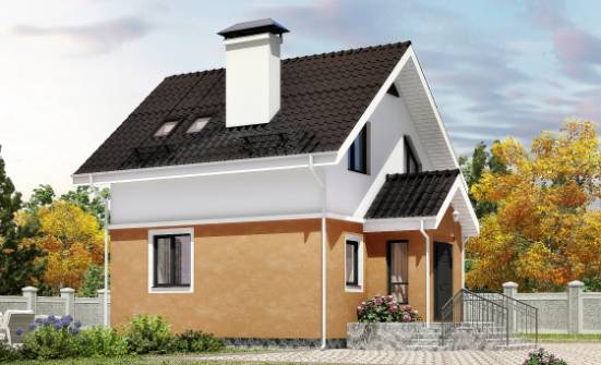 070-001-Л Проект двухэтажного дома мансардный этаж, дешевый домик из твинблока Брянск | Проекты домов от House Expert