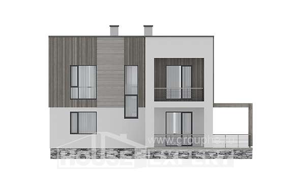 150-017-П Проект двухэтажного дома, компактный домик из пеноблока, Новозыбков
