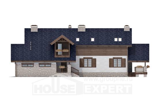 280-003-Л Проект двухэтажного дома мансардный этаж, гараж, современный домик из керамзитобетонных блоков, Дятьково