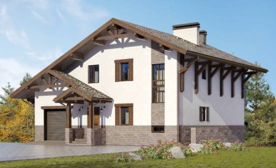305-002-П Проект трехэтажного дома с мансардой, огромный загородный дом из кирпича, Жуковка